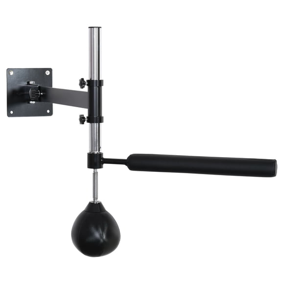 Dranite Wall Mount 360 Rotating Reflex Boxing Trainer, Rapid Punching Ball Workout Equipment, Black