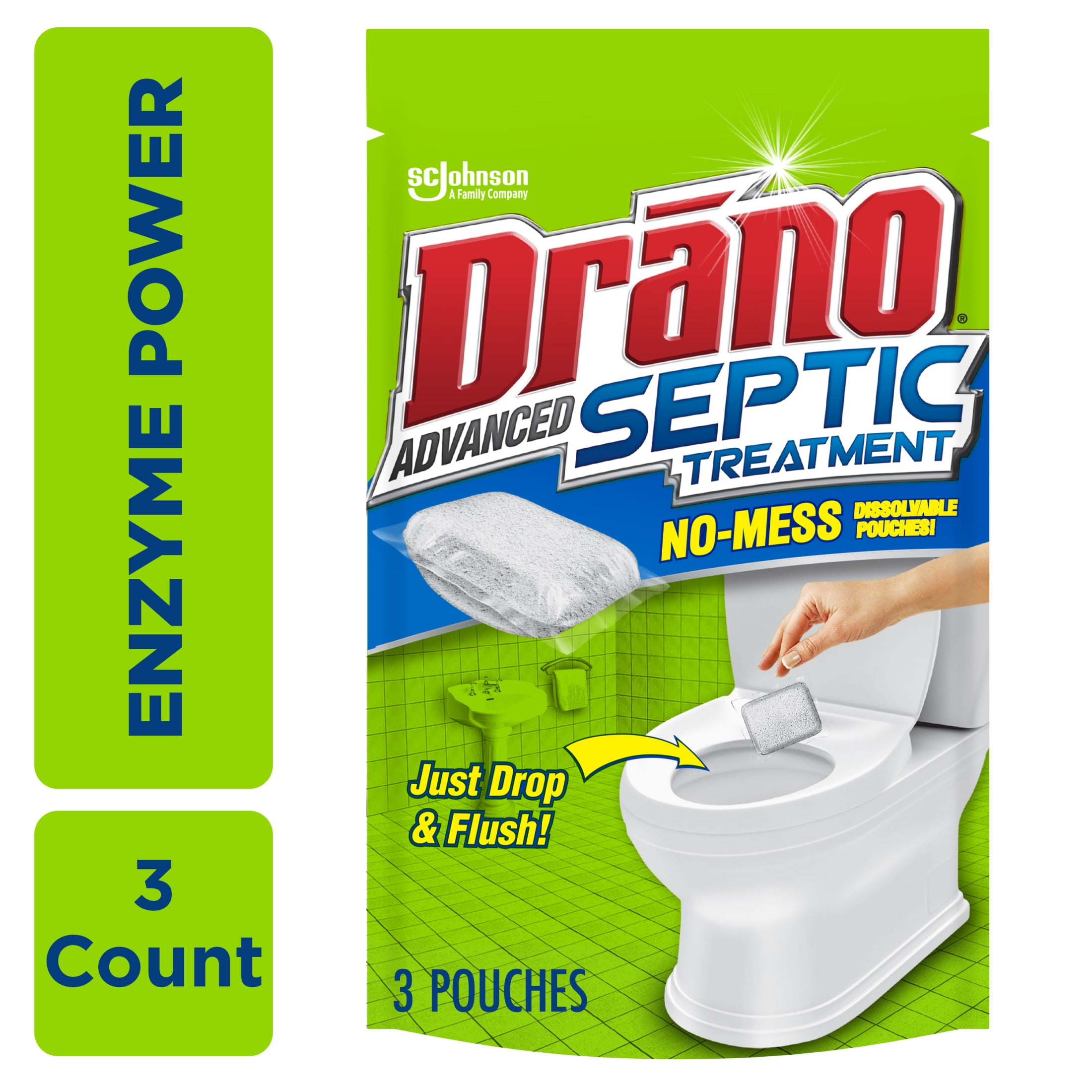 Drano Advanced Septic Tank Treatment, Flush System Safe, Breaks