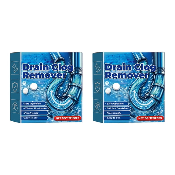 Drano Clog Remover, Powerful Pipe Dissolving Tablets for Kitchen Sink Bathroom Toilet, Dissolves Hair Grease Blockages