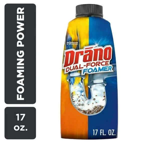 Drano Dual-Force Foamer Drain Clog Remover And Cleaner For Shower Or Sink Drains