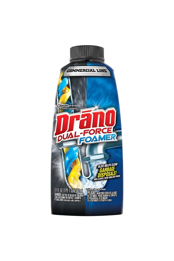 Dual-Force Foamer, Hair and Drain Clog Remover, Commercial Line, 17 fl oz