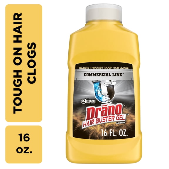 Drano Hair Buster Gel Drain Clog Remover, Commercial Line, 16 oz