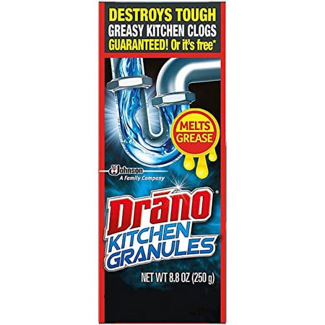 Drano Kitchen Granules Drain Clog Remover and Cleaner, Unclogs blockage