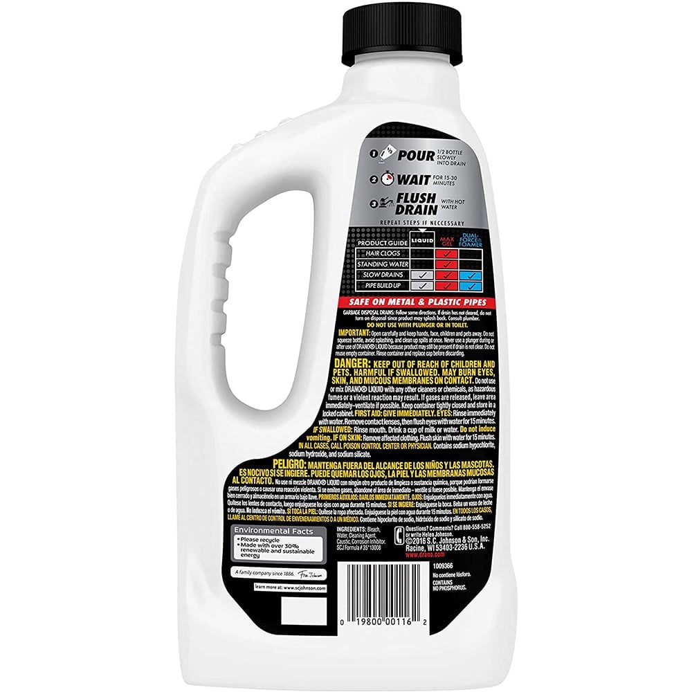 Drano Clog Remover, 2 / 2.3 L