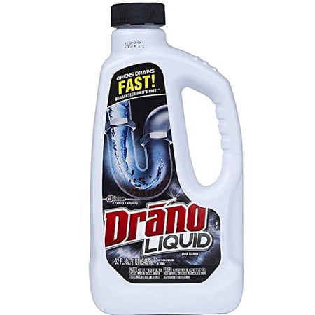 Drano Liquid Drain Clog Remover and Cleaner, 32 oz (Pack of 8)