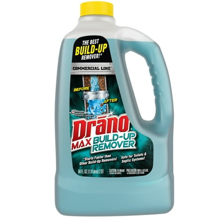 Drano Max Build-Up Remover, Drain Clog Preventor, Liquid Commercial Line, 64 oz