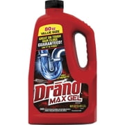 Drano Max Gel Clog Remover, Ready-To-Use, 80 fl oz 2.5 quart, Yellow 694772 | 2-Pack 2 Total