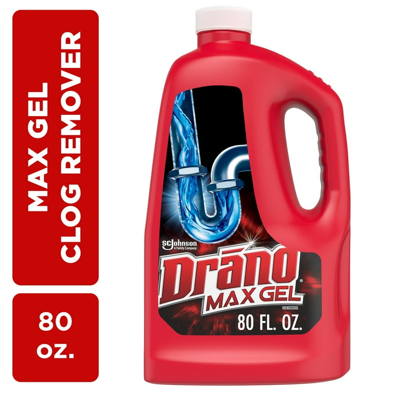 Drano Max Gel Drain Clog Remover 80 oz Thick Gel for Kitchen and