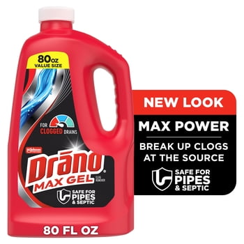 Drano Max Gel Drain Clog Remover, 80 oz, 1 Count