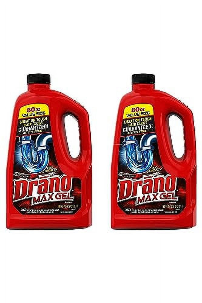  Drano Max Gel Drain Clog Remover and Cleaner for Shower or Sink  Drains, Unclogs and Removes Hair, Soap Scum and Blockages, 80 Oz : Health &  Household