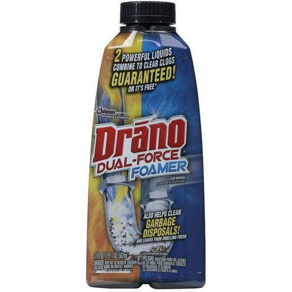 Drano Professional Strength Foamer Clog Remover - Clog-Free, Foams - 8 Pack, 17 oz Each