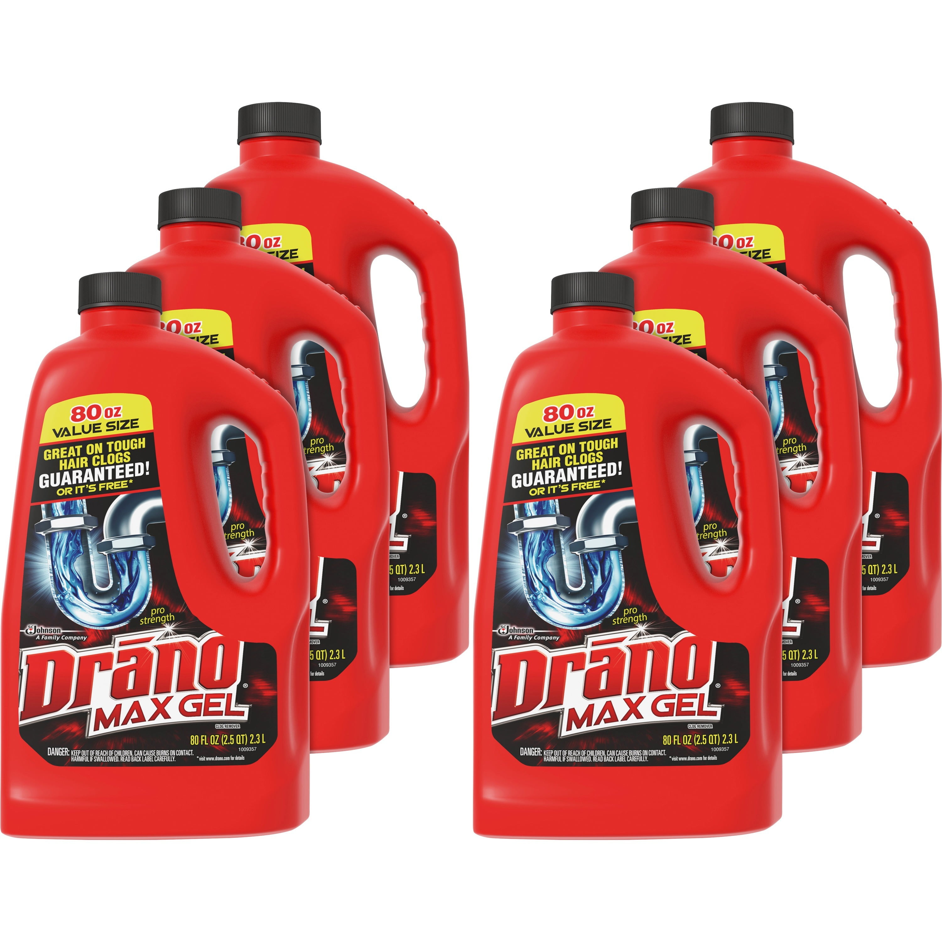 SC Johnson Drano® 696642 1 Gallon Max Gel Clog Remover - 4/Case