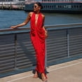 thumbnail image 1 of Drape Halter Maxi Dress, 1 of 1