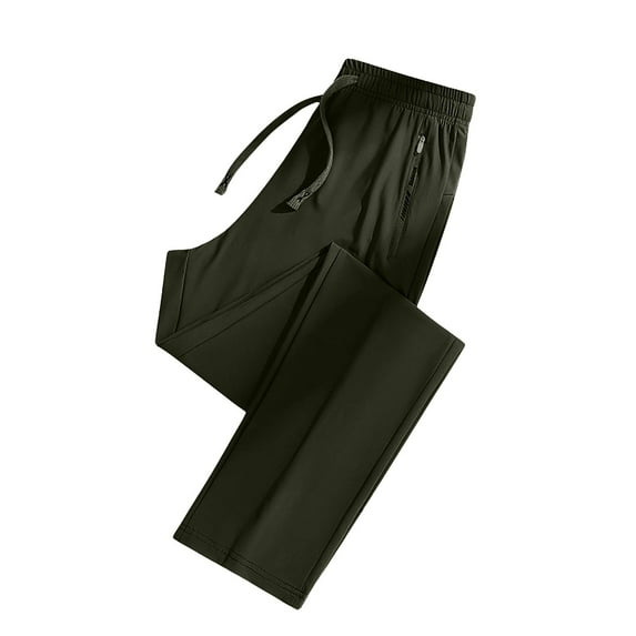 Drape Pants for Women Silky Tapered Pull On Pants with Elastic Waist Wrinkle-Free Quick-Dry for Over 50 Army Green 2XL
