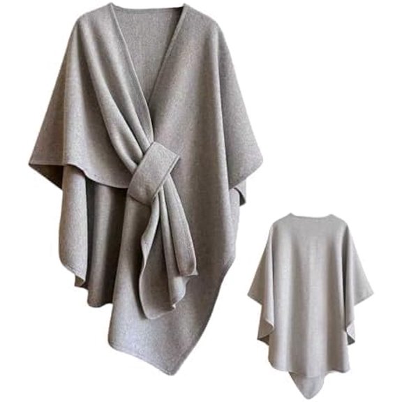 Drape Shawl Pull-Through Wrap for Women, Stays in Place Loop Tab, Ultra Soft Shoulder Cozy for Evening Travel Office