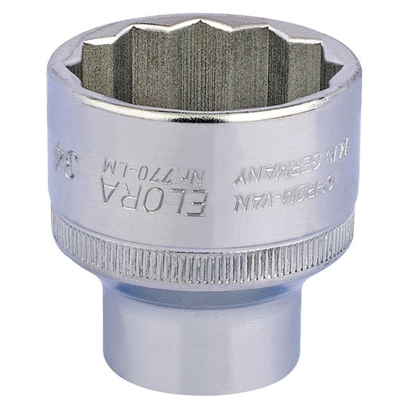 Draper 15289 34mm 1/2" Square Drive Elora Bi-Hexagon Socket