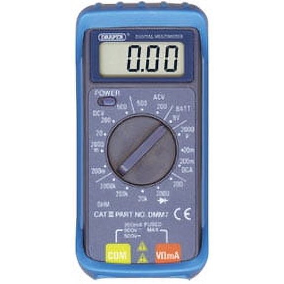 Draper 16 Function Digital Multimeter - Electrician Testing Equipment - 52320