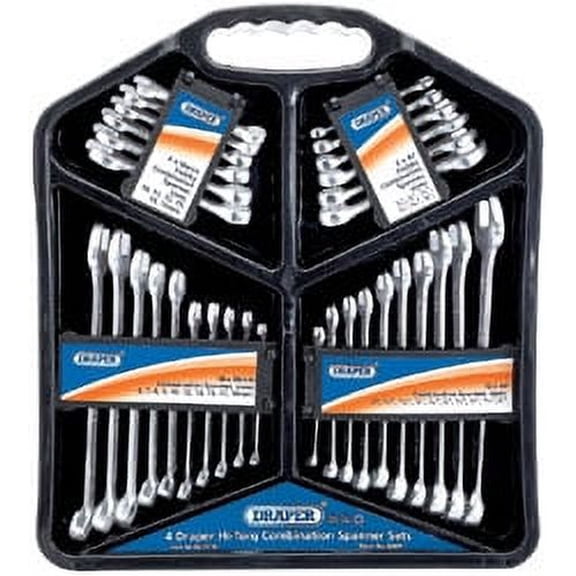 Draper 26697 Four Hi-Torq Combination Spanner Sets (2 Metric And 2 Af)