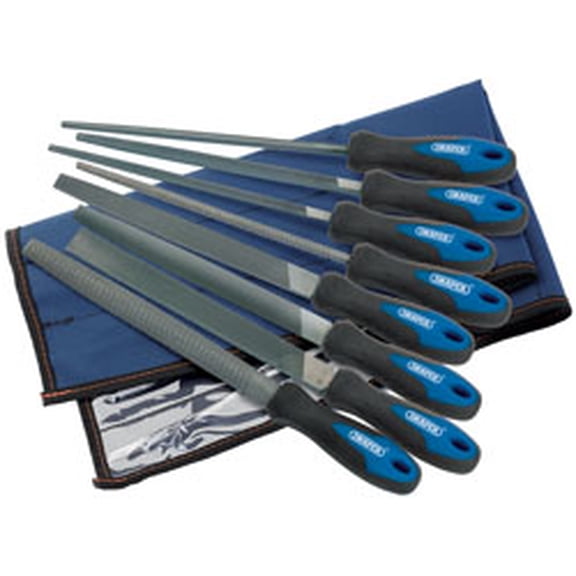Draper 44961 8 Piece 200mm Soft Grip Engineers File And Rasp Set