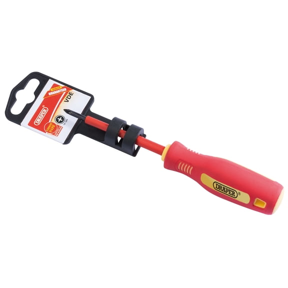 Draper 46527 No: 0 x 75mm Fully Insulated Soft Grip Cross Slot Screwdriver.