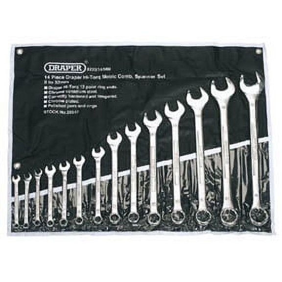 Draper 8220/14/Mm 14 Piece Metric Combination Spanner Set
