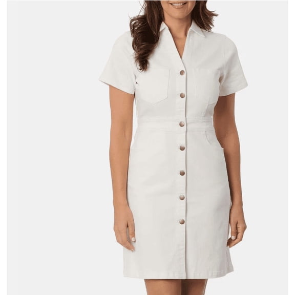 Draper James Women's Denim Dress, White, Size 6