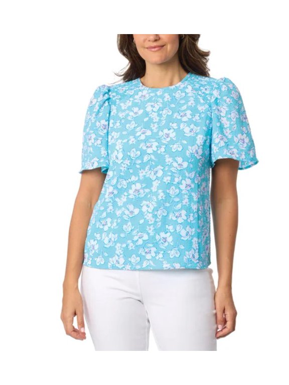 Women's Flutter Sleeve Blouse -Large