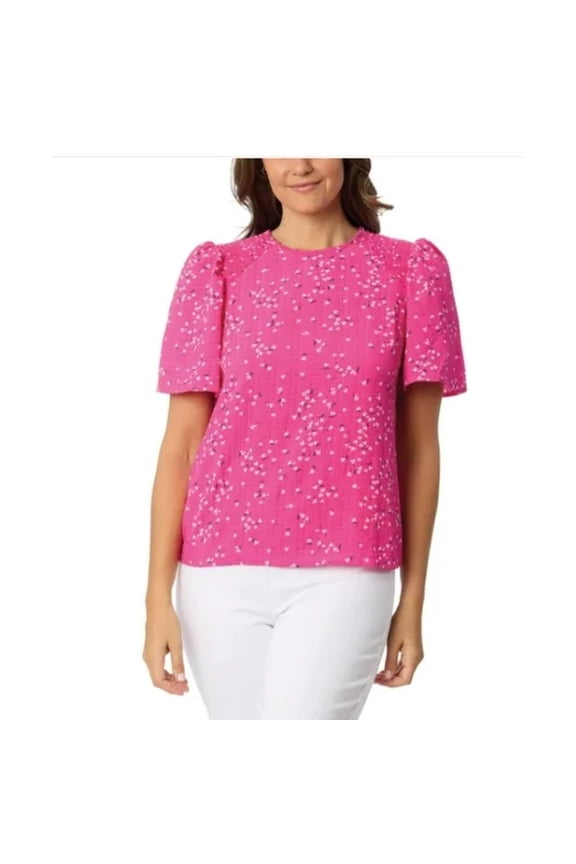 Women's Flutter Sleeve Blouse | Pink, Medium