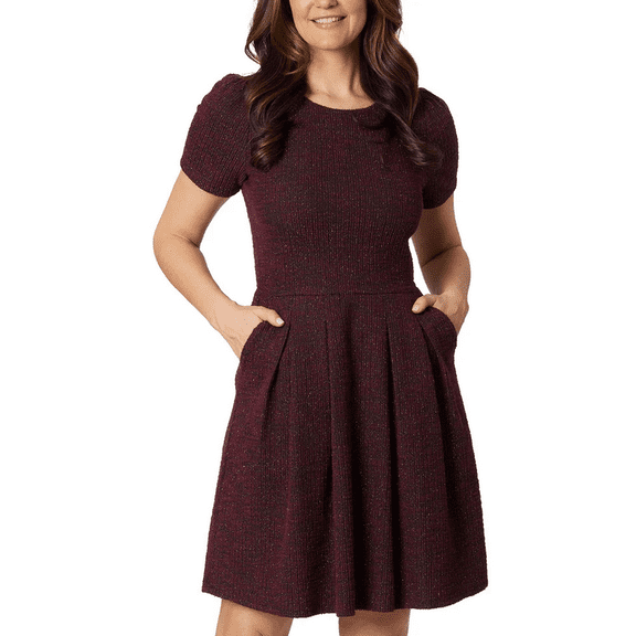Draper James Women's Knit Dress Dark Red XS