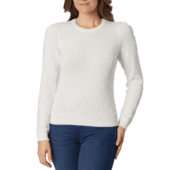 Draper James Women's Textured Sweater Ivory Large