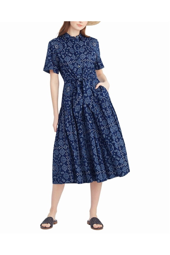womens Riley Midi Shirtdress, xs