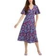 thumbnail image 1 of Draper James womens  Vivienne Love Circle Midi Dress, 4, 1 of 3
