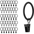 thumbnail image 1 of Drapery Curtain Rings with Clips (35, 1.2 Inch), 1 of 4