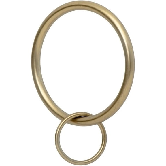 Drapery Eyelet Curtain Rings - 2" Ring Loop for Hook Pins, Set of 14 - Warm Gold
