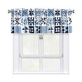 thumbnail image 1 of Drapery Wear Rod Short Curtain 54x18in Filter With Light Feature For Easy Installation Rod Free For Bedroom Kitchen Bathroom\r\n Aliceblue Geometric Patterns_2, 1 of 7