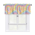 thumbnail image 1 of Drapery Wear Rod Short Curtain 54x18in Filter With Light Feature For Easy Installation Rod Free For Bedroom Kitchen Bathroom\r\n Gray Tie-Dye Background Rainbow Colors_2, 1 of 7