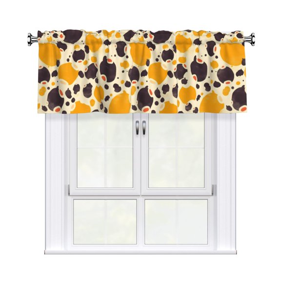 Drapery Wear Rod Short Curtain 54x18in Filter With Light Feature For Easy Installation Rod Free For Bedroom Kitchen Bathroom
Milk Cow Print Style Sienna_3