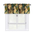 thumbnail image 1 of Drapery Wear Rod Short Curtain 54x18in Filter With Light Feature For Easy Installation Rod Free For Bedroom Kitchen Bathroom\r\n Abstract Leaves (1), 1 of 7