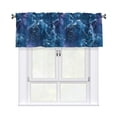 thumbnail image 1 of Drapery Wear Rod Short Curtain 54x18in Filter With Light Feature For Easy Installation Rod Free For Bedroom Kitchen Bathroom\r\n Blueviolet Marble_2, 1 of 7