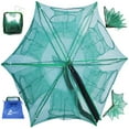 thumbnail image 1 of Drasry Fishing Bait Trap Fish Minnow Crayfish Crawdad Shrimp 12 Hole Foldable Cast Net Collapsible Dip Cage, 1 of 7