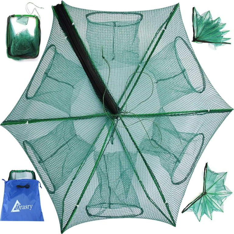 Foldable Crab Net Trap Cast Dip Cage Fishing Bait Fish Minnow