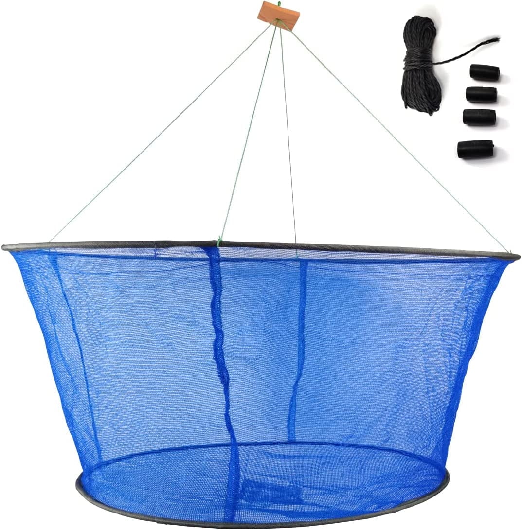 Drasry Fishing Bait Trap Pier Nets Foldable Fish Minnow Crayfish Shrimp