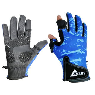 Drasry Neoprene Fishing Gloves Touchscreen 3 Cut Fingers Warm Cold Weather  Suitable for Men and Women Ice Fishing Fly Fishing Photography Motorcycle