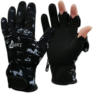  Palmyth Wool Fishing Gloves 3-Cut Fingers Warm For