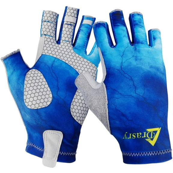 Drasry UV Gloves Fingerless UPF 50+ SPF Sun Protection for Fishing Kayaking Hiking Sailing Glove