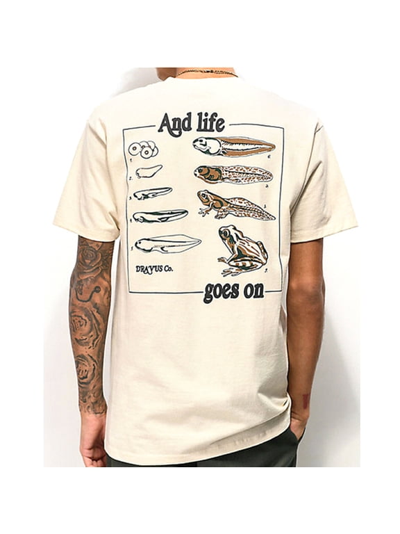 "Life Goes On" Men's Cream T-Shirt - Med