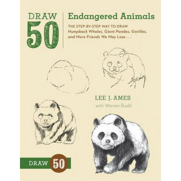 Pre-Owned Draw 50 Endangered Animals : The Step-by-Step Way to Draw Humpback Whales, Giant Pandas, Gorillas, and More Friends We May Lose... 9780823086085 Used