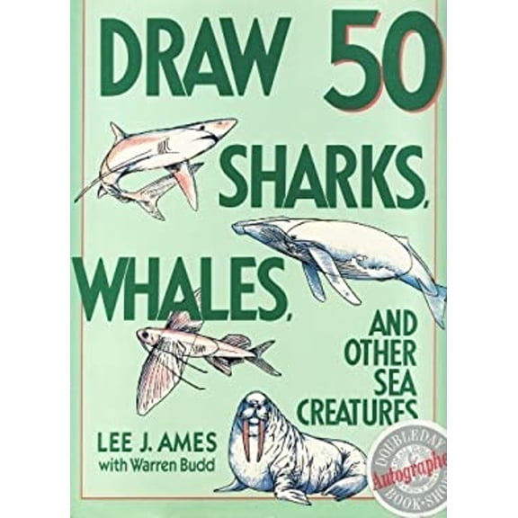 Pre-Owned Draw 50 Sharks, Whal (Hardcover) 0385246277 9780385246279