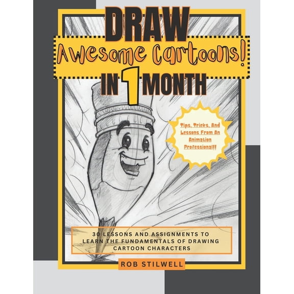 Draw Awesome Cartoons! in 1 Month, (Paperback)