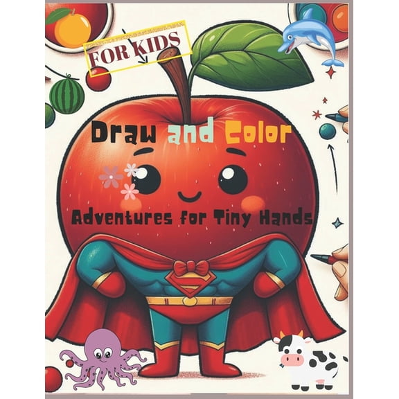 Draw and Color: Advancers For Tiny Hands: Engaging Activity Coloring Book with Simple Steps to Master Drawing Adorable C, (Paperback)